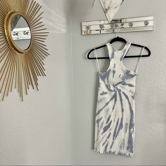 Zara Blue and White Tye Dye Dress - Picture 6 of 8